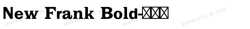 New Frank Bold字体转换
